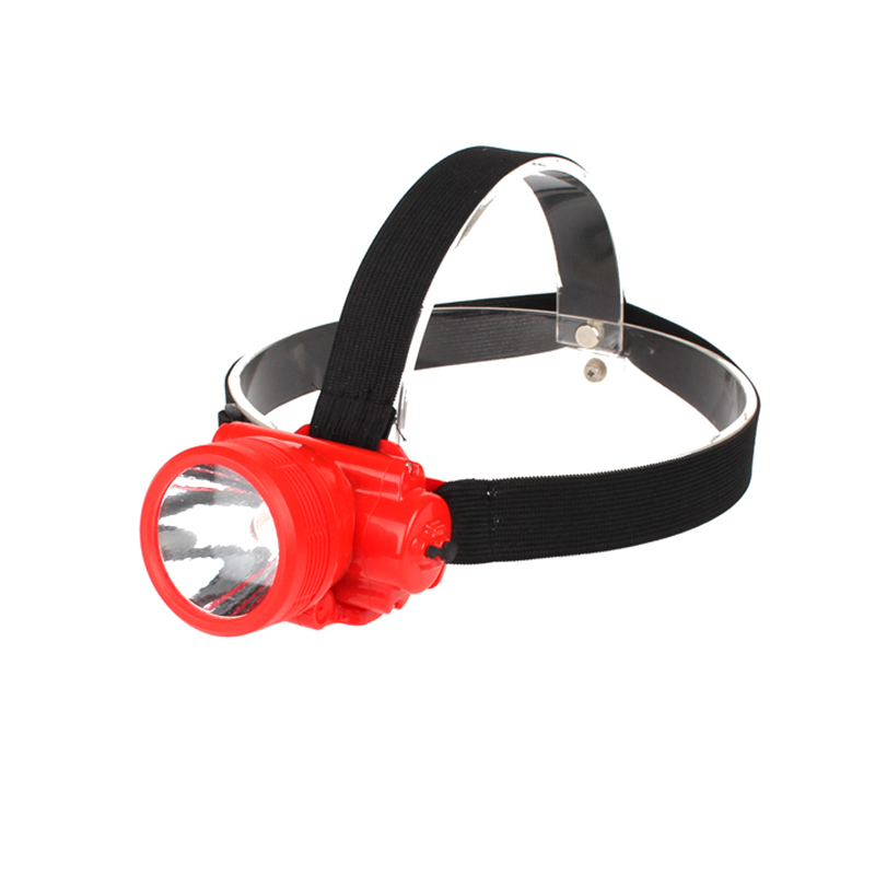 TL-01 1LED1W litiumbatteri oppladbart spiralhodering trykknappbryter frontlykter for utendørs bruk